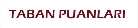 Türkçe Öğretmenliği Taban Puanları
