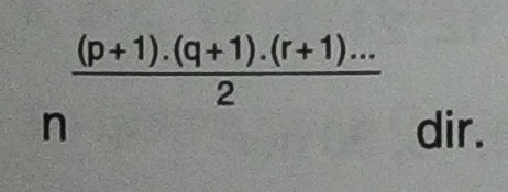 n doğal sayısının pozitif tam sayı olan bölenlerinin çarpımı