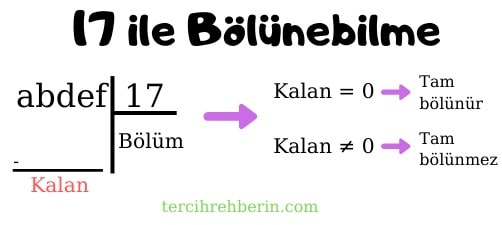 17 ile bölünebilme kuralı